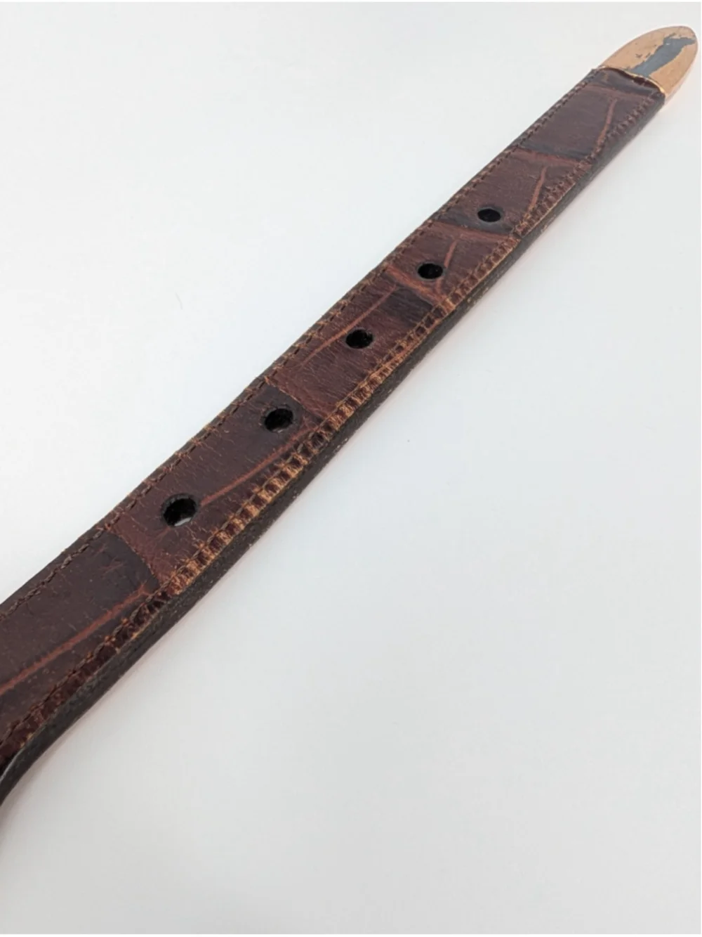 Martin Dingman 36 Brown Alligator Grain Italian Calfskin Belt USA 01608